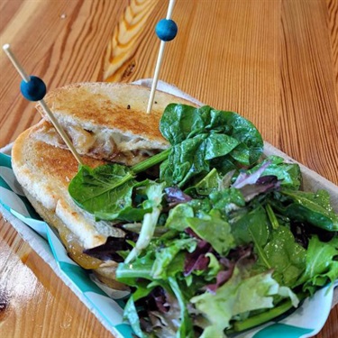 Apple Gouda sandwich from Cardboard Corner Cafe by Michelle Vitztum